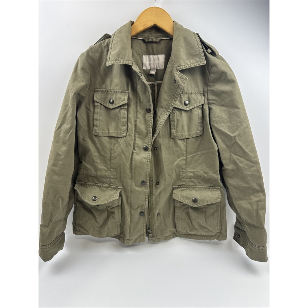 Banana Republic Womens Military Jacket Size Small Army Green RN 54023